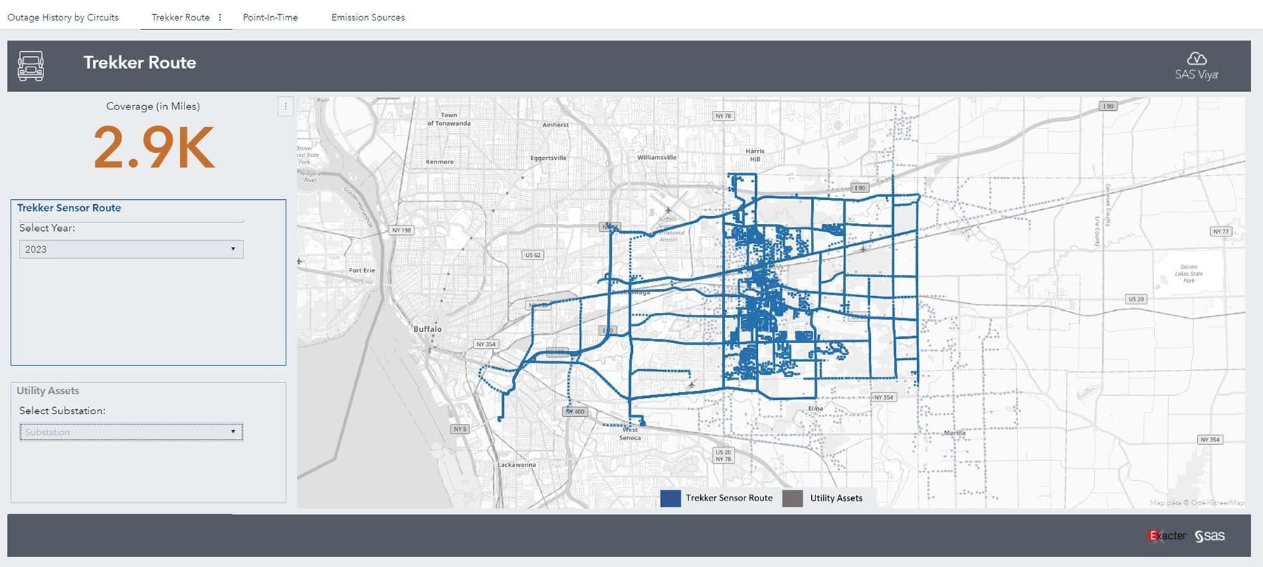 Screenshot showing SAS Grid Guardian AI - Trekker Route