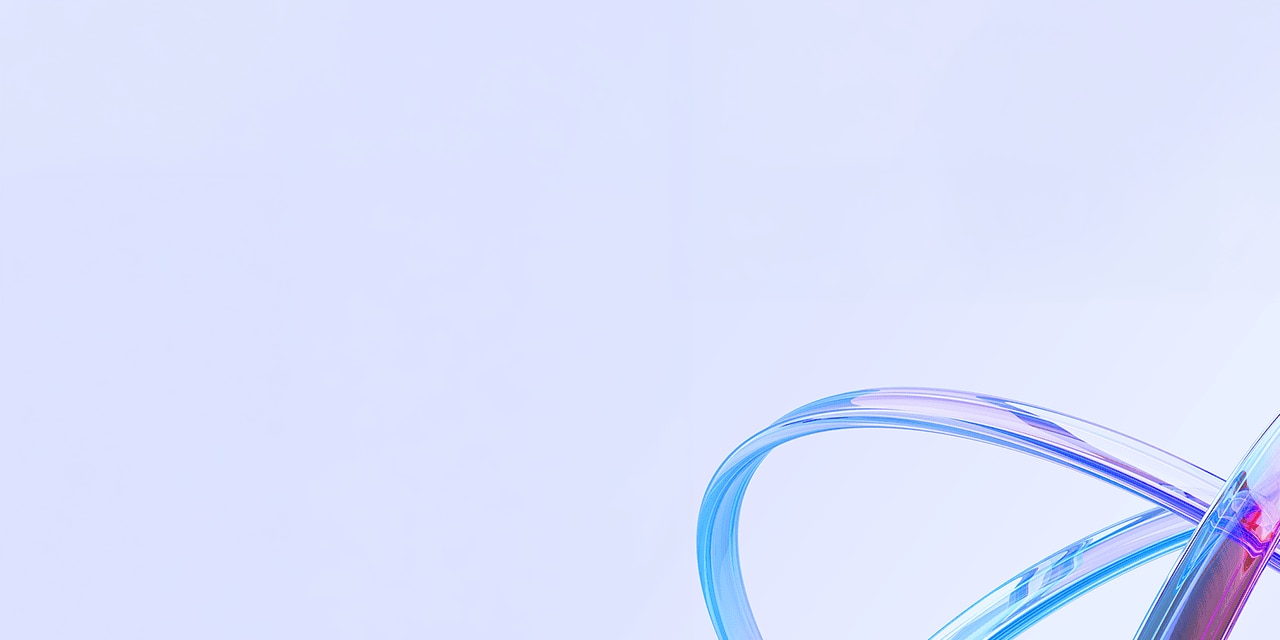 Abstract blue and pink glass lines
