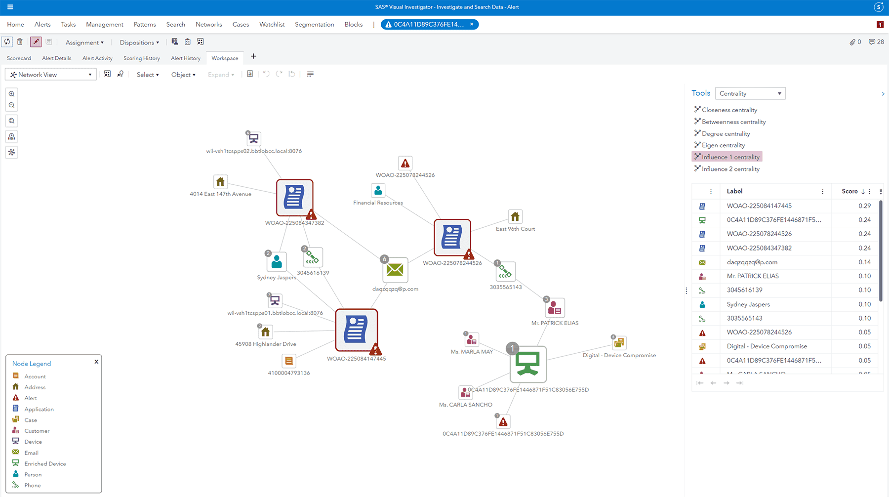 SAS Fraud Decisioning screenshot showing faster response to threats